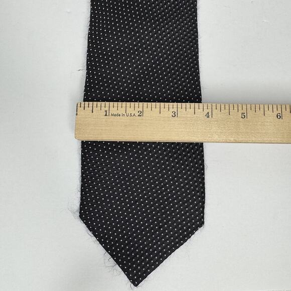 Giorgio Armani Tie Mens Silk Made Italy Classic Formal Polka Dot Dress Neckwear - Picture 5 of 5